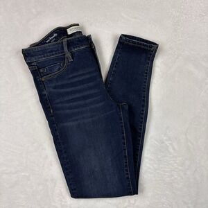 Liverpool Womens Ankle Skinny Jeans Size 6/28 Dark Wash Stretch‎ Denim Whiskers